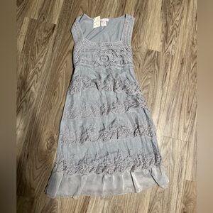 Wet Seal Gray Crochet Dress